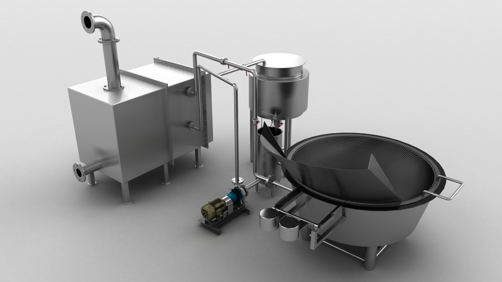 Round-Batch-Fryer-With-External-Diesel-Gas-Pellet-Heat-Exchanger